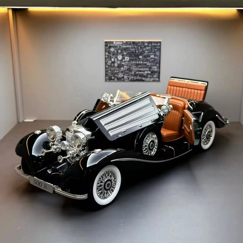 1:18 1936 Mercedes-Benz 500K Special Roadster Diecast Model Car Vintage Toy Gift Model