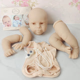 19in Unpainted DIY Part Reborn Doll Kit with Cloth Body Blank Mold Kit for DIY Model