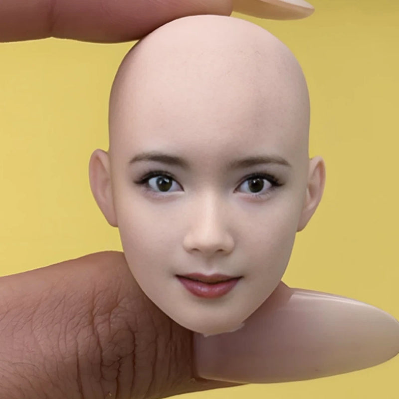 1/6 Beauty Girl 3D Girl Head Sculpture Asia StarFor 12" TBl PHFigure Model Toy Model