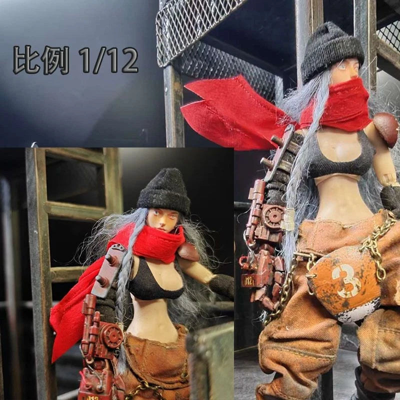 1/12 Scale 6'' Wire Scarf Male & Female Soldier Action Figure Model Model
