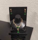 1/6 Scale Retro Green Earrings Necklace Model For 12" Female Action Figures Model