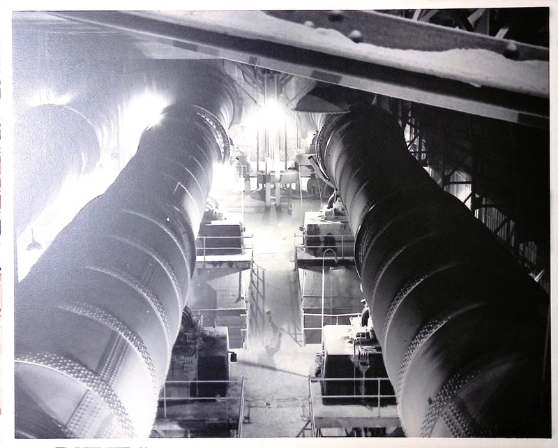 Vintage Art Board Photograph Industrial Giants Looming in Monochrome Majesty Model
