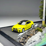 Howie Model 1/64 Scale BMW M2 G87 Yellow Diecast Model Car Toy 7CM long Model