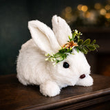 White Easter Bunny Figurine Foam Rabbit Spring Decor 8'' Farmhouse Gift Decor Model