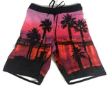 HANG TEN Photo Realistic Board Shorts Swim Trunks Mens 32 California Pink Black Model