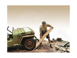 "4X4 MECHANIC" FIGURE 8 W/BOARD FOR 1/18 SCALE MODELS BY AMERICAN DIORAMA 18018 Model