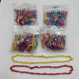 1980's NOS NIP 12 Packs Charms 48 Pc NEVER OPENED+TWO  PLASTIC CHARM NECKLACES Charms