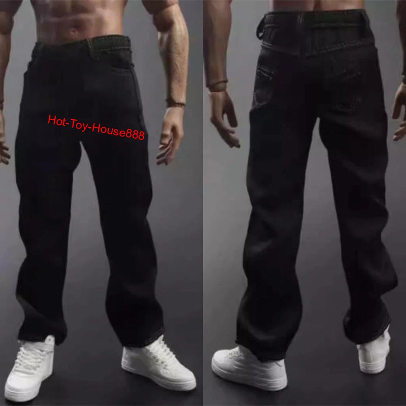 1/6 Casual Elongated Slim Jeans Model For 12" Normal Male Action Figure Body Model
