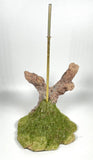 Mark Roberts 2019 Wood & Grass Stand, Small, 7 inches, For Dolls, Fairies, Elves Model
