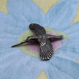 BG14 Brass Tone Hummingbird Miniature Figurine Metal Bird Nature Decor Tiny Model