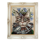 RTO counted cross stitch kit "A cat named Cornflower", 24,5x29cm, DIY Model