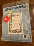 Vintage 1992 Sentimentals Stitchables Eileen Grasse #72073 ??No Matter Where I???? Model