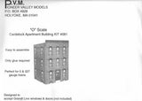 Pioneer Valley Models O Scale Cardstock Apartment Building Kit #081 Model