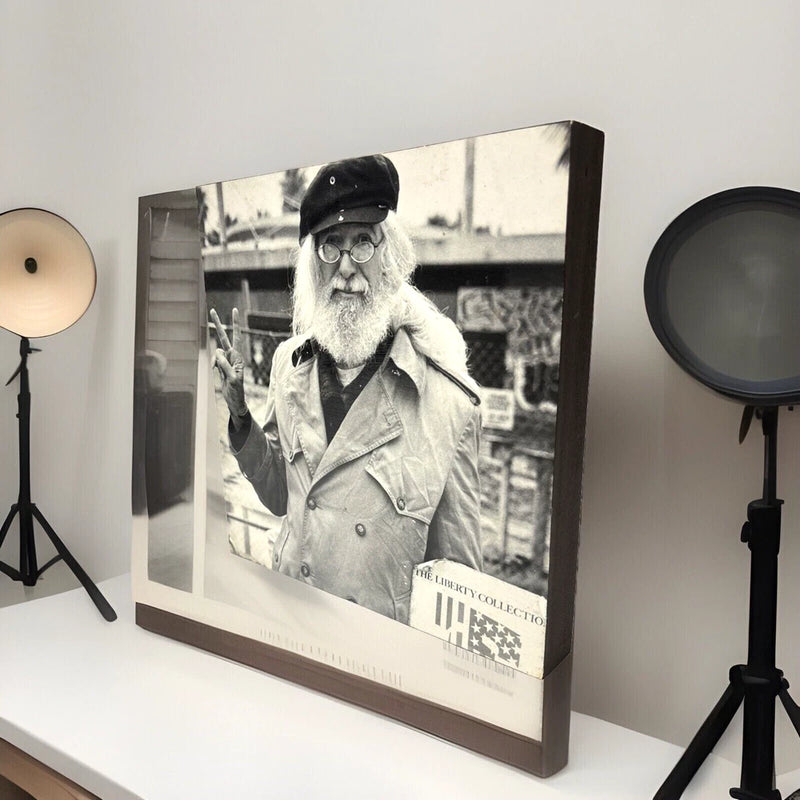 Veteran John Peace Sign  - Peggy Fontenot, California, B/W Photo On Board 12x12 Model