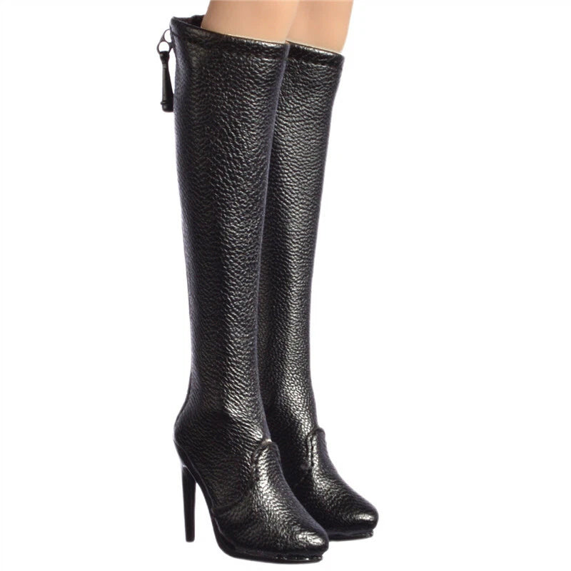 1:6 Black High Heels Boots Shoes Model Fit 12" Female Phicen TBL JO UD VC Body Model
