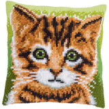 Vervaco stamped cross stitch kit cushion "Kitten", 40x40cm, DIY Model