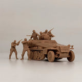 1/72 Scale WW2 SDK.FZ Half track Vehicle Soldier Action 7 Figures Resin Model Model