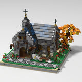 Medieval Chapel Church Architecture Building Kits 2087PCS Collection MOC Model Model