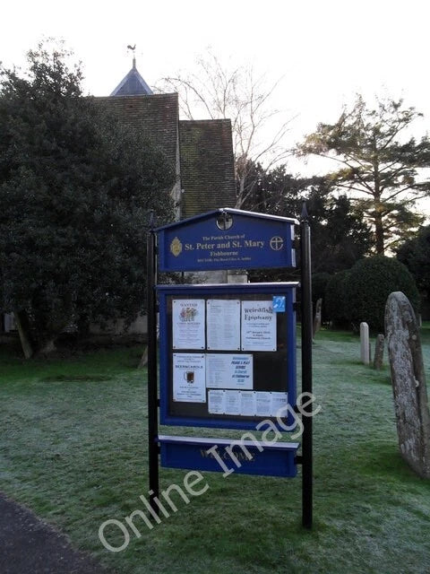 Photo 6x4 Notice board outside St Peter and St Mary, Fishbourne Chicheste c2009 Model