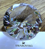 ?? Swarovski Crystal 1999 VERY LARGE 75mm Wavy Facet Chaton Diamond Figurine NIB Model