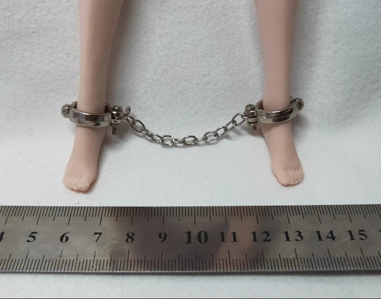 1/6 Scale Scene Accessories Model Metal Lock Foot Shackles F 12" PH Body Toys Model