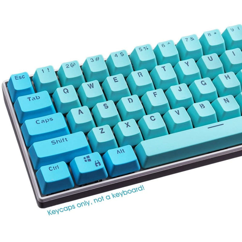 Multi-color Blue PBT Doubleshot Keycaps Set for Cherry MX Mechanical Keyboards Model