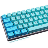 Multi-color Blue PBT Doubleshot Keycaps Set for Cherry MX Mechanical Keyboards Model
