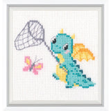 RTO counted cross stitch kit "Fly, Butterfly!", 9x7,5cm, DIY Model