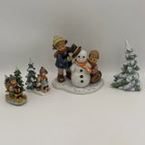 Vintage Goebel M.J. Hummel Crowning Touch Christmas Figurine Lot Ornaments Tree Model