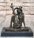 Sexy Burlesque Dancer Bronze Sculpture Statue Art Marble Figure Model