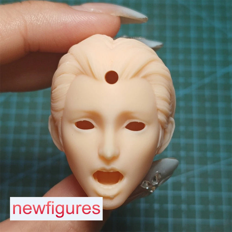 1:6 Beauty Girl Head Sculpt Carved Model Fit 12" Female Action Figure Body Toys Model