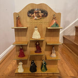 Bradford Exchange Gone With the Wind 9 Figurines & Wood Display Complete Model