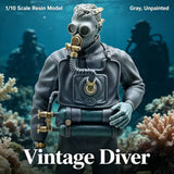 1/10 Retro Vintage Diver Bust Resin Model Kit Unassembled Unpainted Model