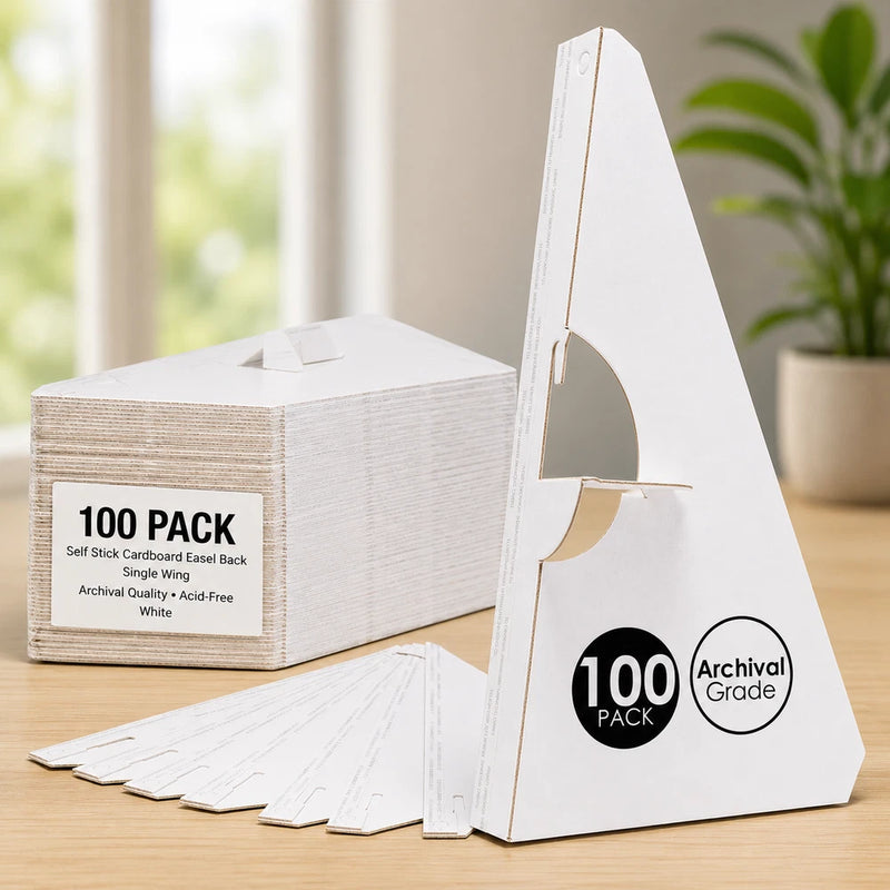 Acid-Free 100 Pack Easel Back Stand Photo Frame Sign Display Craft Supply Model