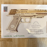 Ugears Wolf-01 Mechanical Hand Gun Wooden Model KIT - 3D Puzzle - NEW Model