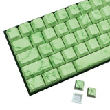Green Translucent PBT Keycap Set Side Printed 74 Keys Cherry Profile Set Model
