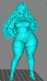 120mm Total Height Resin Standing Lady Girl Unassembled Unpainted Model