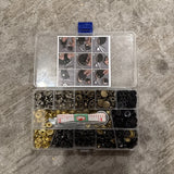 120 Set Leather Snap Fasteners Kit, 12.5Mm Metal Button Snaps Press Studs with 4 Model