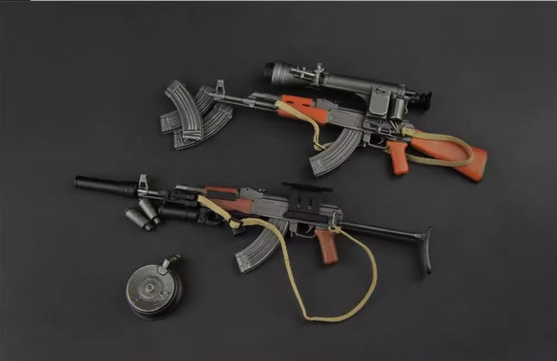 1/6 Assault Rifle Set Weapon Gun Model for 12" Action Figure Soldier War Toys Model