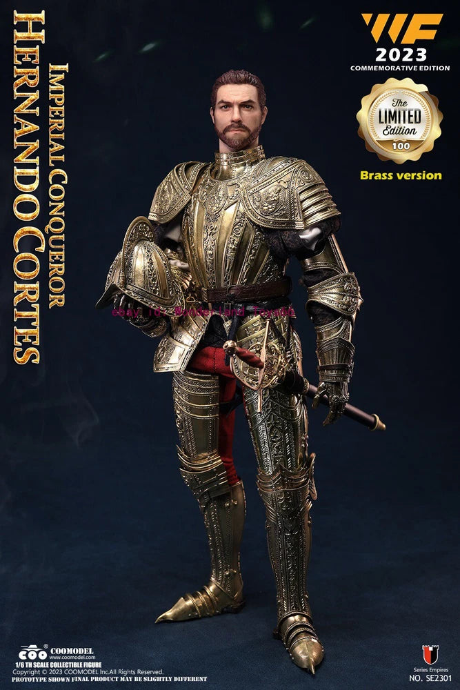 COOMODEL 1/6 Scale SE2301 HERNANDO CORTES Brass Ver. 2023WF Action Figures Model Model