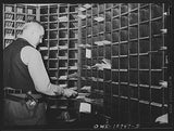 Photo:Washington DC 1938 Mail Sorting on Board Post Office Mail Car Model