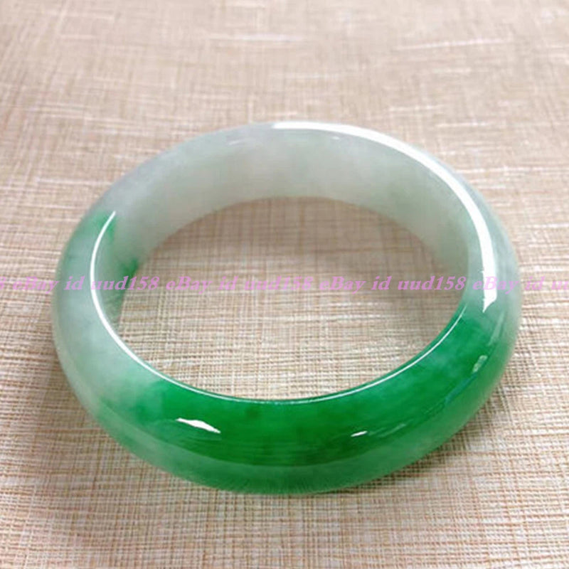Beautiful Natural Green Jade Jadeite Gemstone Bangle Bracelet 56-62mm Jewelry Charms