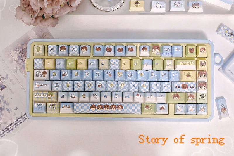 Love And Deepspace Zayne Theme Cartoon Keycaps PBT EOA/OEM 141 Keys No Keyboard Model