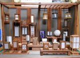 DIY Model Kit Japanese Retro Lantern House Miniature Dollhouse Wood Japan Model