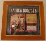 Andrew Bogut Milwaukee Bucks Duel Signed Photo & Floor Board Framed COA Model