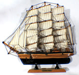 Flying Cloud Model Ship Assembled, 13x13x2 Inches Great Condition Mid 1990's Model