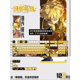 Anime Demon Slayer Agatsuma Zenitsu PBT Keycap 122pcs Set Mechanical Keyboard Model