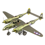Fascinations ICONX Lockheed P-38 LIGHTNING Aircraft Metal Earth Model Kit ICX143 Model