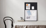 2 Pack Afumazi Large Felt Pin Board Bulletin Board for Wall style D, Charcoal/bl Model