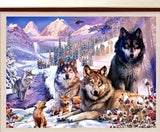 5D DIY Diamond Art Painting, Full Rhinestones, Embroidery Kit Craft-Wolves Model